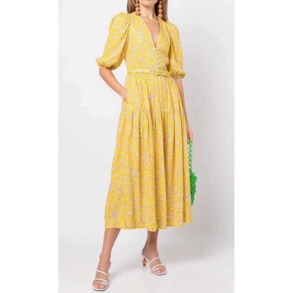 NWT Nicholas Celie Midi Dress Hastings Floral Linen